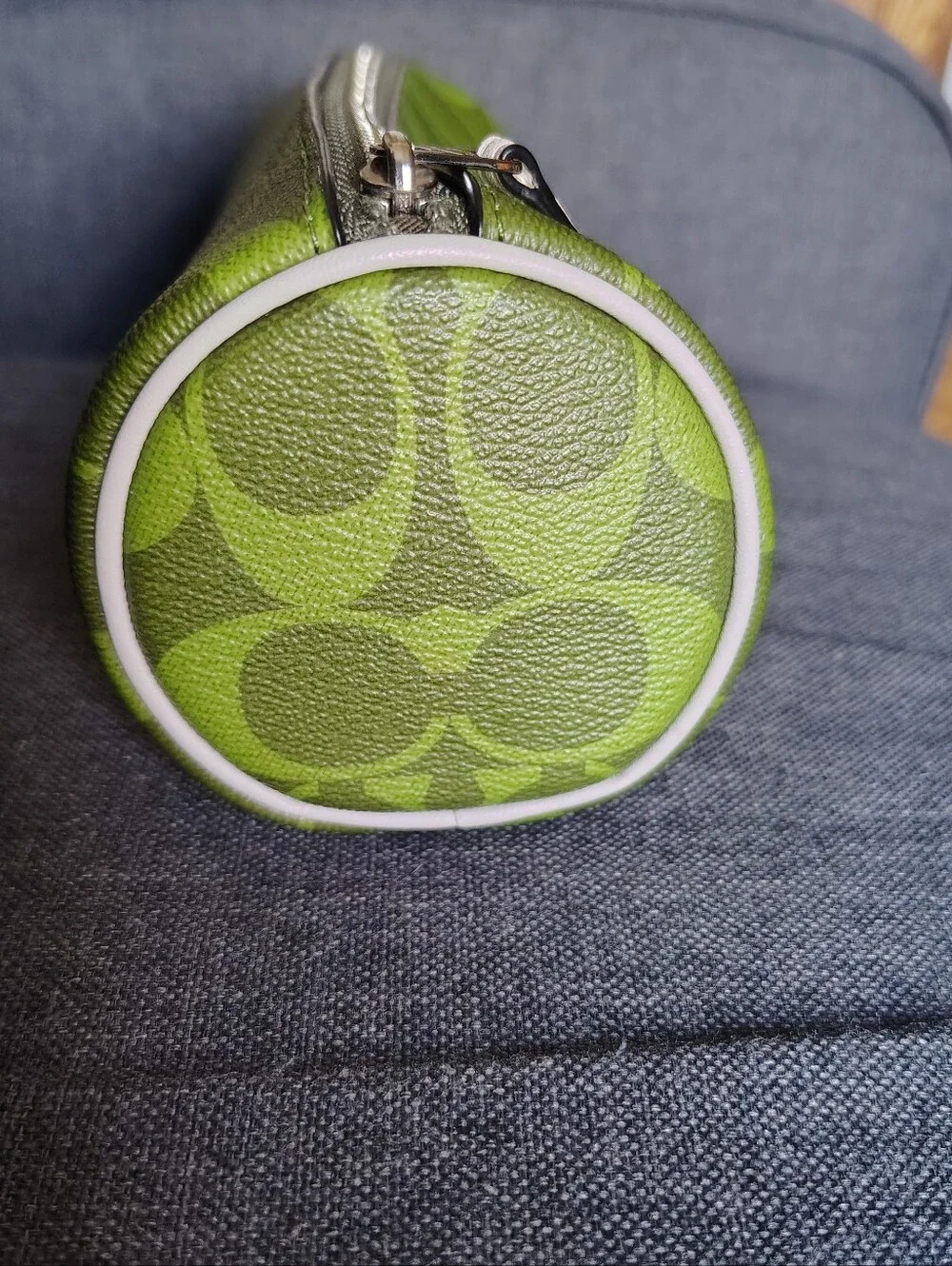 Green Coach Signature C Makeup Brush Holder